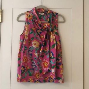 Kate Spade neck tie floral shirt